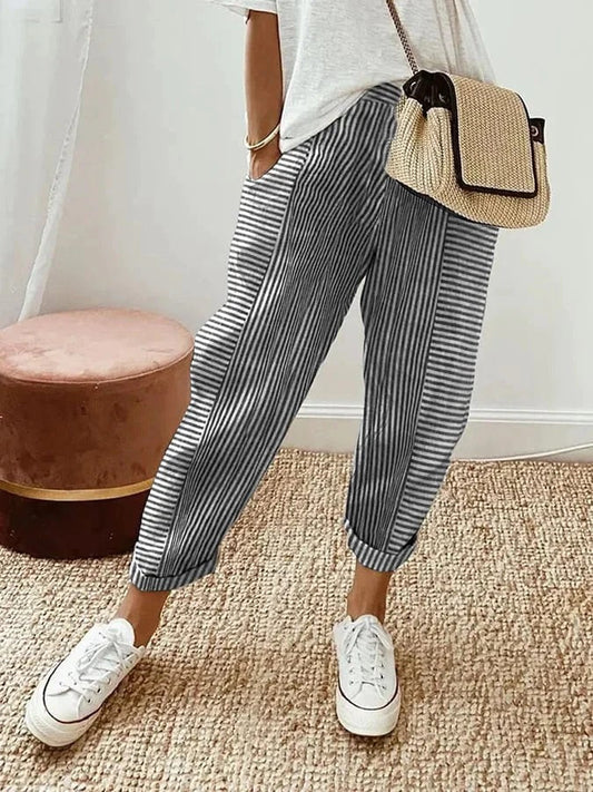 Lisa™ | Pantaloni in cotone a righe